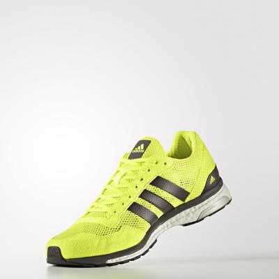 Adidas Mens Adizero Adios 3.0 Running Shoes - Solar Yellow - main image