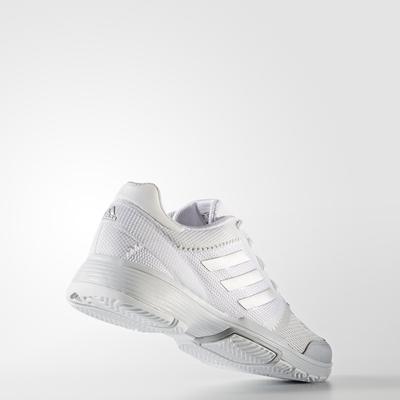 Adidas Womens Barricade Club 2017 Tennis Shoes - White/Silver