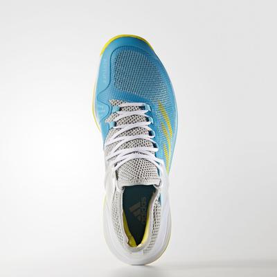 Adidas Mens Adizero Ubersonic 2.0 Omni Tennis Shoes - Blue/Yellow - main image