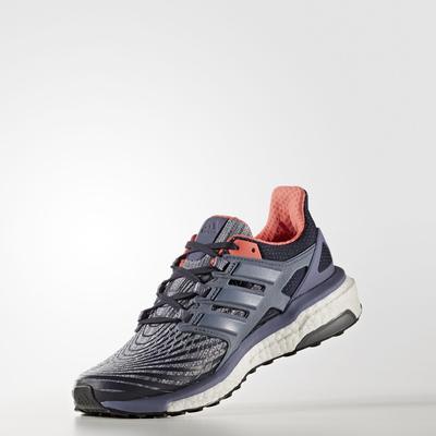 Adidas Womens Energy Boost Running Shoes - Black/Purple - main image