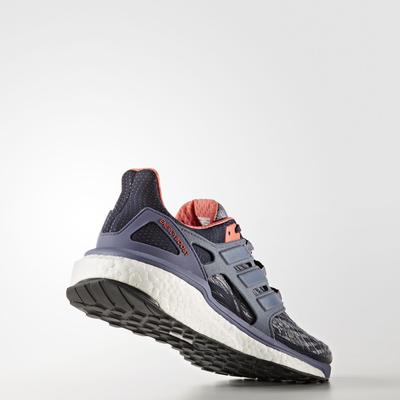 Adidas Womens Energy Boost Running Shoes - Black/Purple - main image