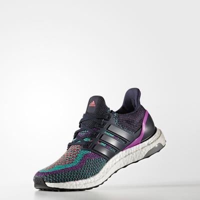 Adidas Mens Ultra Boost Running Shoes - Navy/Purple - main image