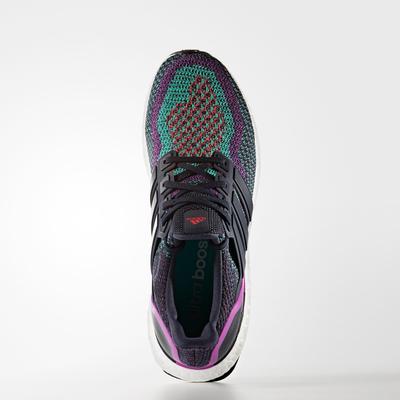 Adidas Mens Ultra Boost Running Shoes - Navy/Purple - main image