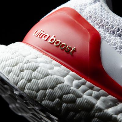 Adidas Mens Ultra Boost Running Shoes - White/Red - main image