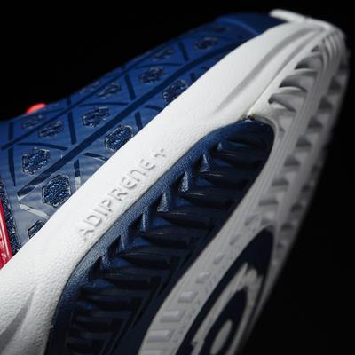 Adidas Kids Barricade Club Tennis Shoes - Tech Steel Blue/Flash Red - main image