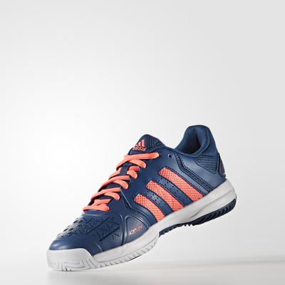 Adidas Kids Barricade Club Tennis Shoes - Tech Steel Blue/Flash Red - main image