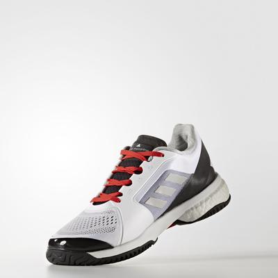 Adidas Womens SMC Barricade Boost 2017 Tennis Shoes - White/Black - main image