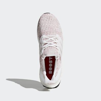 Adidas Mens Ultra Boost Running Shoes - White/Scarlet - main image