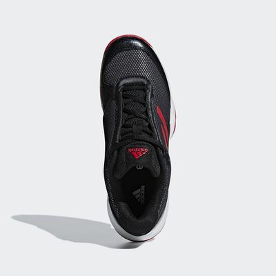 Adidas Kids Barricade Club Tennis Shoes - Black/White/Red - main image