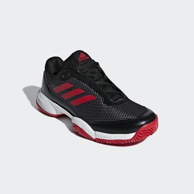 Adidas Kids Barricade Club Tennis Shoes - Black/White/Red - main image