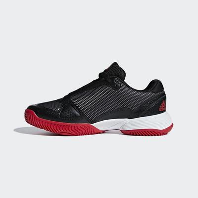 Adidas Kids Barricade Club Tennis Shoes - Black/White/Red - main image