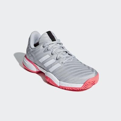 Adidas Kids Barricade 2018 Tennis Shoes - Silver/Pink - main image