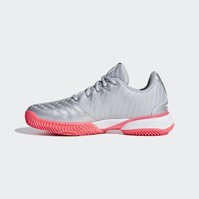 Adidas Kids Barricade 2018 Tennis Shoes - Silver/Pink - main image