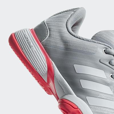 Adidas Kids Barricade 2018 Tennis Shoes - Silver/Pink - main image