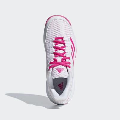 Adidas Kids Adizero Club Tennis Shoes - White/Pink - main image