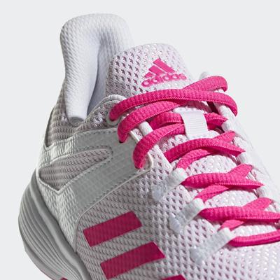 Adidas Kids Adizero Club Tennis Shoes - White/Pink - main image