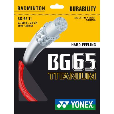 Yonex BG65Ti Badminton String Set - Red