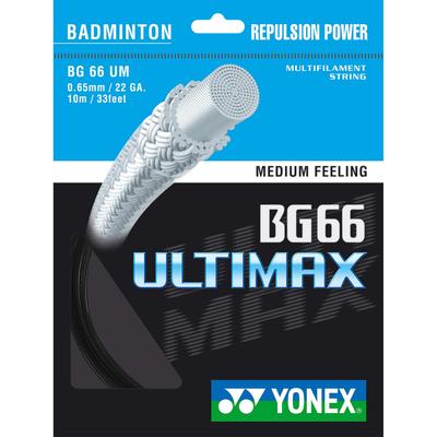 Yonex BG66 Ultimax Badminton String Set - Black - main image