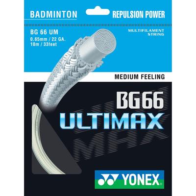 Yonex BG66 Ultimax Badminton String Set - White