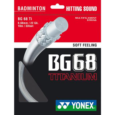 Yonex BG68Ti Badminton String Set - White