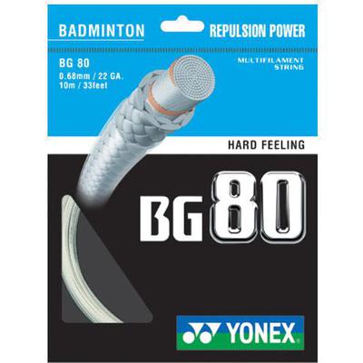 Yonex BG80 Badminton String Set - White - main image