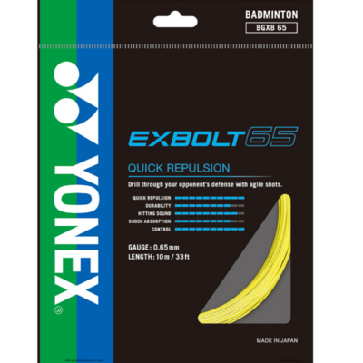Yonex Exbolt 65 Badminton String Set - Yellow - main image