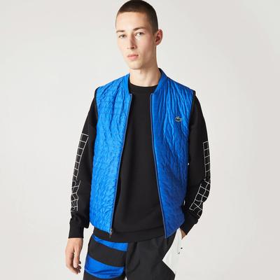 Lacoste Mens Sport Padded And Reversible Vest Jacket - Black/Blue - main image