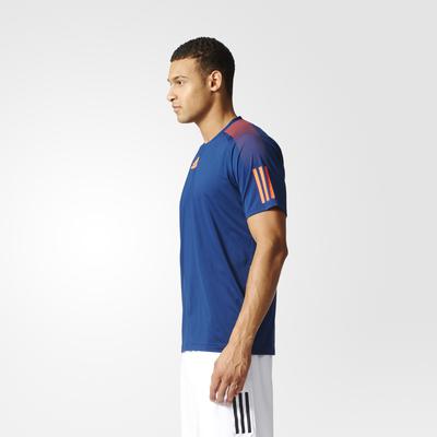 Adidas Mens Barricade Tee - Blue/Orange - main image
