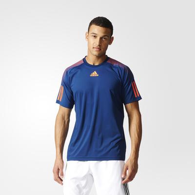 Adidas Mens Barricade Tee - Blue/Orange - main image