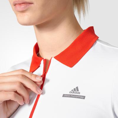 Adidas Womens SMC Barricade Long Sleeve Top - White/Poppy Red - main image