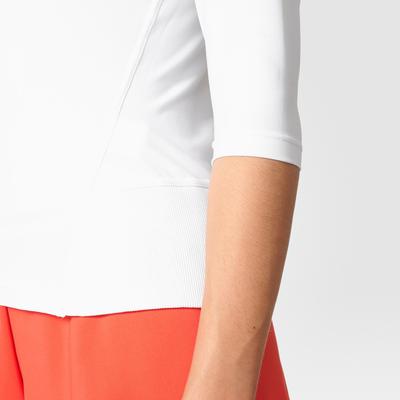 Adidas Womens SMC Barricade Long Sleeve Top - White/Poppy Red - main image