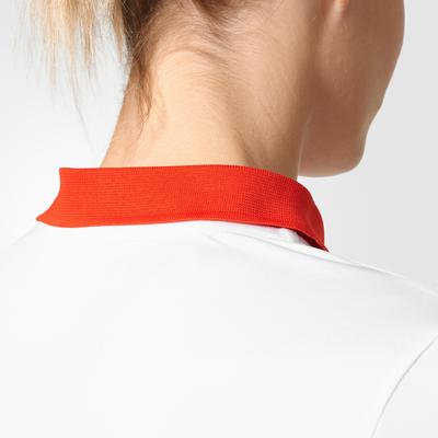 Adidas Womens SMC Barricade Long Sleeve Top - White/Poppy Red - main image