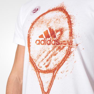 Adidas Mens Roland Garros Graphic Tee - White - main image