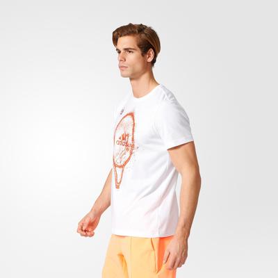 Adidas Mens Roland Garros Graphic Tee - White - main image