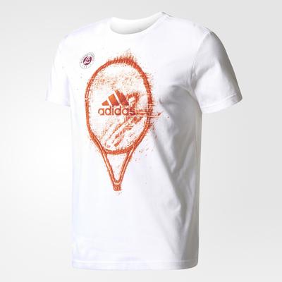 Adidas Mens Roland Garros Graphic Tee - White - main image