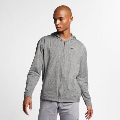 Nike Mens Yoga Full-Zip Hoodie - Black/Heather