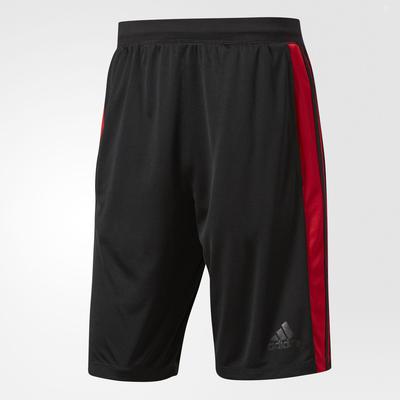 Adidas Mens D2M 3-Stripes Shorts - Black/Red - main image