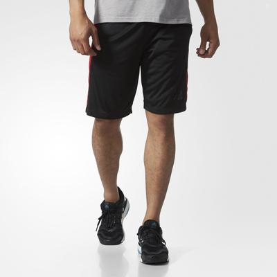 Adidas Mens D2M 3-Stripes Shorts - Black/Red - main image