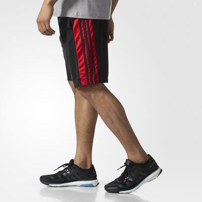 Adidas Mens D2M 3-Stripes Shorts - Black/Red - main image