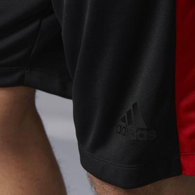 Adidas Mens D2M 3-Stripes Shorts - Black/Red - main image