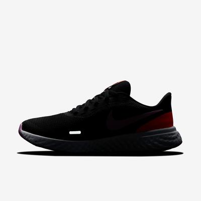 Nike Womens Revolution 5 Running Shoes - Black/Flash Crimson - main image