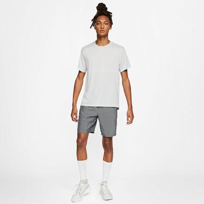 Nike Mens Dri-FIT 9 Inch Brief Tennis Shorts - Grey/White - main image