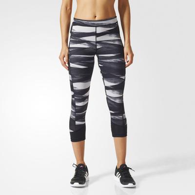 Adidas Womens Techfit 3/4 Tights - Grey Print - main image