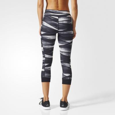 Adidas Womens Techfit 3/4 Tights - Grey Print - main image