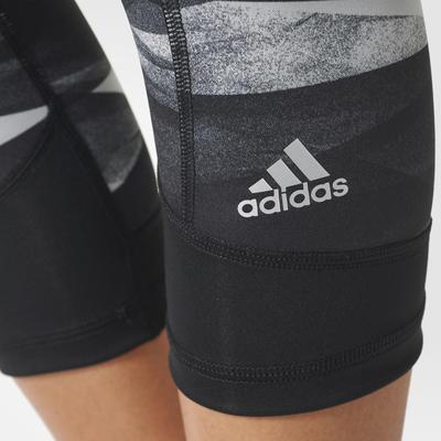Adidas Womens Techfit 3/4 Tights - Grey Print - main image