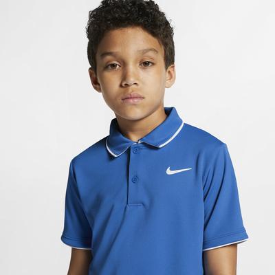 Nike Boys Dri-FIT Tennis Polo - Signal Blue
