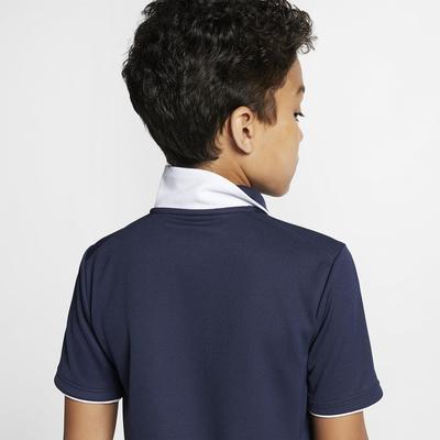 Nike Boys Dri-FIT Tennis Polo - Obsidian/White - main image