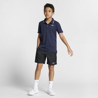 Nike Boys Dri-FIT Tennis Polo - Obsidian/White - main image