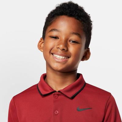 Nike Boys Dri-FIT Tennis Polo - Team Crimson/Black - main image
