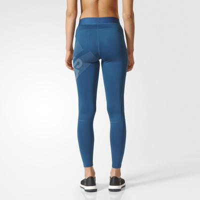 Adidas Womens Techfit Long Sport Tights - Petrol Night Blue - main image